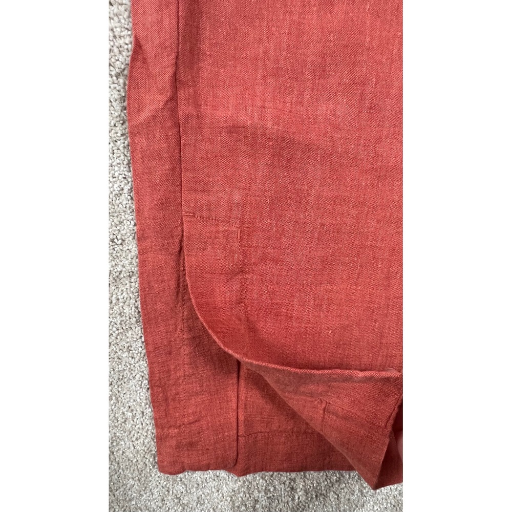Athleta Retreat Linen Wide Leg Pant 22 Terracotta Red High Rise New NWT Summer - Picture 10 of 11